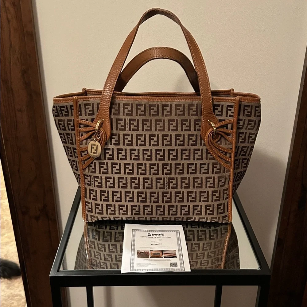 Fendi Signature Brown and Tan Tote - Picture 1 of 16